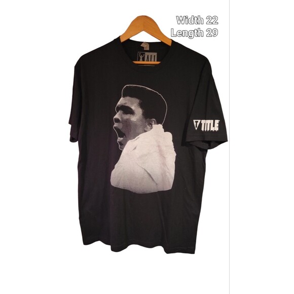 Large Muhammad Ali Premium Black Title Boxing Legacy Quotes T-shirt NWOT - Picture 4 of 6